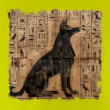 Egyptské hieroglyfy pes