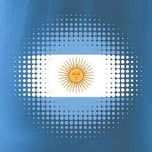 Argentína vlajka bodkovaná