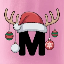 Vianočné rodinné tričká - písmeno a čiapka