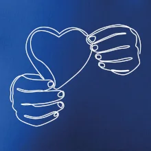 Ruka držiaca srdce jedným ťahom Ruka držiaca srdce jedným ťahom