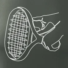 Tenisová raketa jedným ťahom Tenisová raketa jedným ťahom