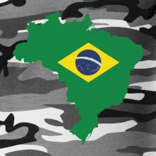 Brazília vlajka v mape