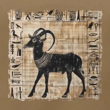 Egyptské hieroglyfy koza