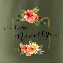 Tím nevesty štvorec oranžový