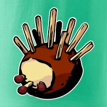 Gaštanový ježko - prsník