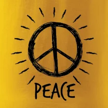 Peace symbol čiernobiely