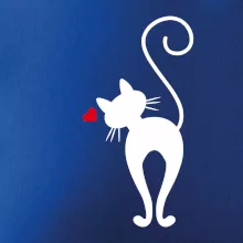 Zamilovaná mačka zozadu