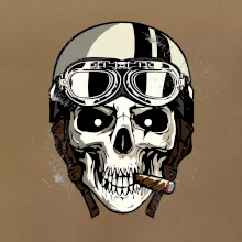 Motorkárska helma a cigara