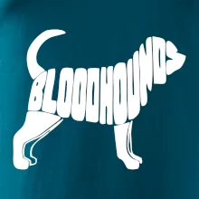 Bloodhound nápis v tele
