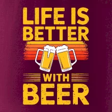 Life is better with beer - oranžové