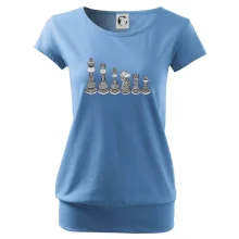 Šachové figúrky v rade - kreslené