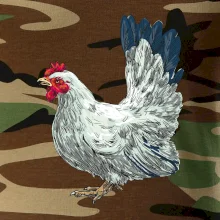 Sliepka kreslená biela