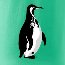 Tučniak čiernobiely z boku