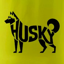 Husky nápis v tele