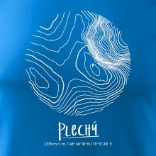 Plechý - vrstevnice v kruhu