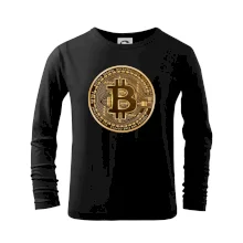 Bitcoin zlatá minca guľatá