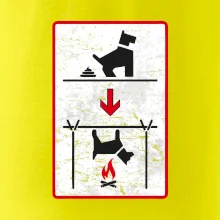 Tričko pre odporcov sraní na chodníku