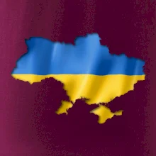 Ukrajina vlajka mapa