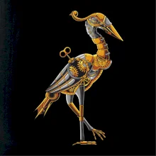 Steampunk bocian Steampunk bocian