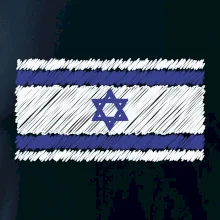Vlajka Izrael kreslená Vlajka Izrael kreslená