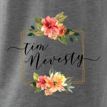 Tím nevesty štvorec oranžový