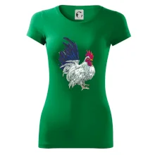 Kohút kreslený biely