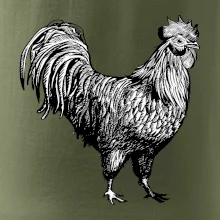 Kohút kreslený čiernobiely