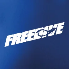 Freedive - nápis s potápačom Freedive - nápis s potápačom