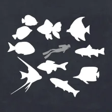 Potápač ryby štvorec