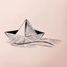 Letná romantika - papierová loďka