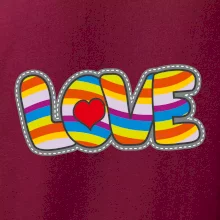 Love nápis dúhový