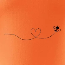 Dráha letu včely - srdce