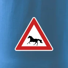 Dopravná značka - Pozor kôň bežiaci