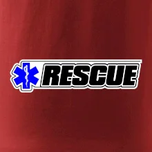 Záchranár rescue kríž modrý