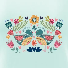 Folklór - dva farebné vtáčiky