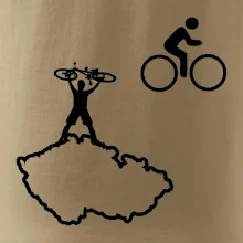 Mapa ČR + kolo na prsu Mapa ČR + kolo na prsu