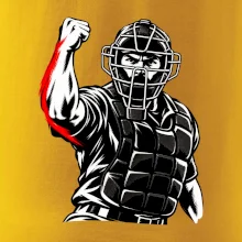 Baseballový rozhodčí signalizuje strike