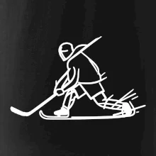 Kreslený hokejista tučnou fixkou Kreslený hokejista tučnou fixkou