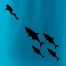 Potápač žraloky Potápač žraloky