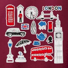 Velká Británie - kreslené ikonky