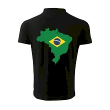 Brazília vlajka v mape