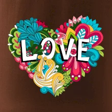 Love nápis květovaný