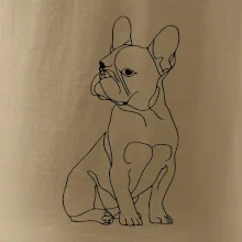 Francúzsky buldoček čierna kresba