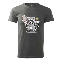 Mýval hrá tenis kreslený Mýval hrá tenis kreslený