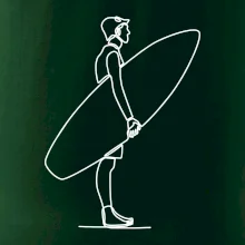 Surfer stojaci jedným ťahom