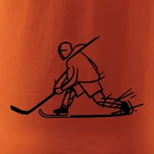 Kreslený hokejista tučnou fixkou