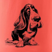 Čiernobiela karikatúra baset