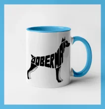 Dobermans - nápis v tele