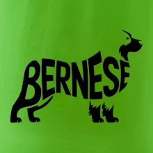 Bernese Mountain Dog nápis v tele