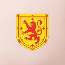 Škótsky lev na hrudi